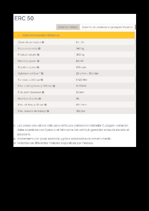 Têtes de fraisage montables (hydr.) Epiroc ERC 50