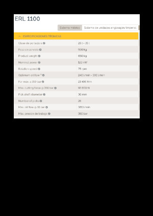Têtes de fraisage montables (hydr.) Epiroc ERL 1100