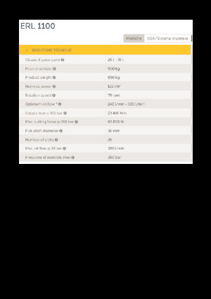 Têtes de fraisage montables (hydr.) Epiroc ERL 1100
