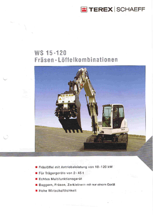 Têtes de fraisage montables (hydr.) Terex-Schaeff WS 60 LD