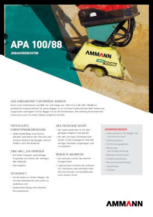 Plaques vibrantes montables Ammann APA 10088