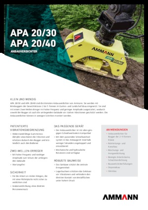 Plaques vibrantes montables Ammann APA 2040