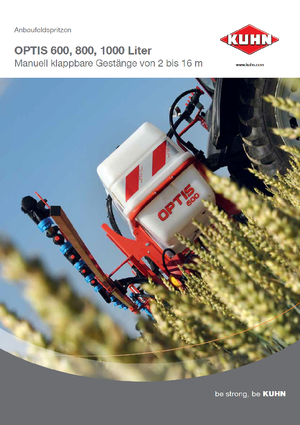 Pulvérisateurs portés Kuhn Optis 1000