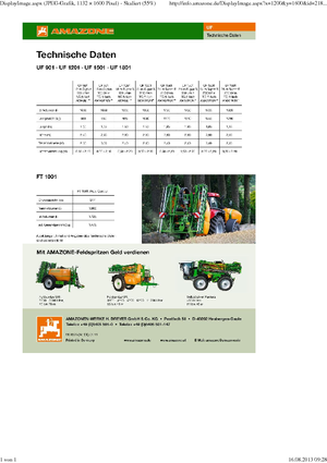 Pulvérisateurs portés Amazone UF 1801 (18)