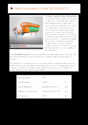 Sableuses sur camion Pronar SPT 70 