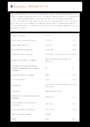 Sableuses sur camion Pronar KPT 40 