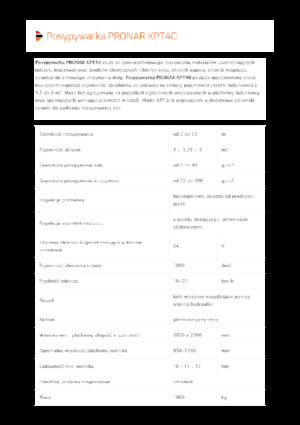 Sableuses sur camion Pronar KPT 40 