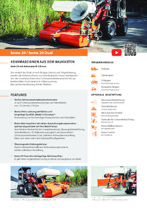 Balayeuses avant corps Bema 20/1250