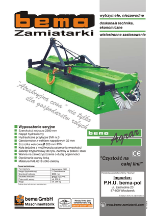 Balayeuses avant corps Bema Agrar 2300