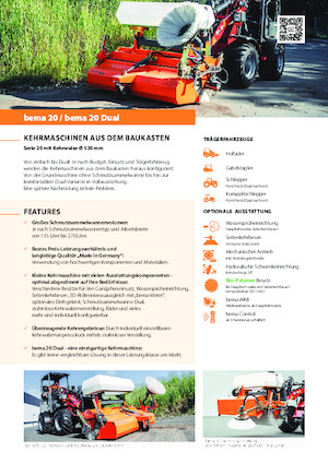 Balayeuses avant corps Bema bema 20 Dual