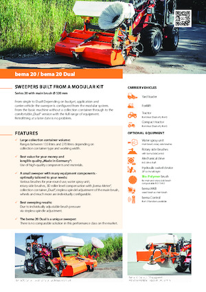 Balayeuses avant corps Bema bema 20 Dual