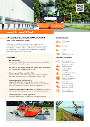 Balayeuses avant corps Bema bema 25