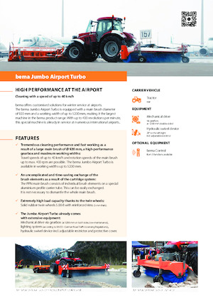 Balayeuses avant corps Bema bema Jumbo Airport Turbo