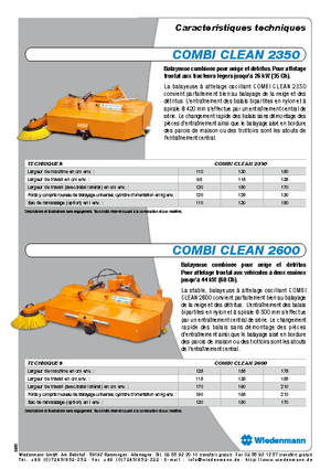 Balayeuses avant corps Wiedenmann CombiClean 2600