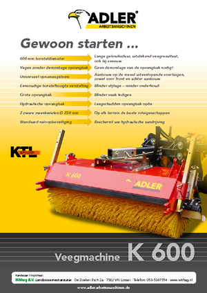 Balayeuses avant corps Adler K 600-210