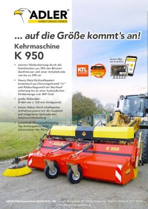 Balayeuses avant corps Adler K 950-360