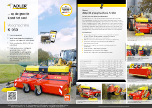 Balayeuses avant corps Adler K 950-360