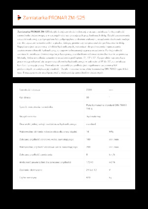 Balayeuses avant corps Pronar ZM-S 25