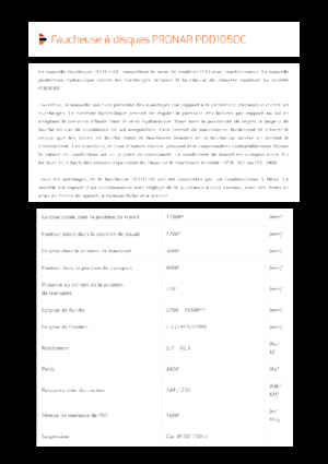 Faucheuses-conditionneuses à disques rotatifs Pronar PDD 1050C