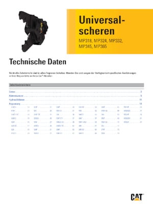 Cisailles universelles Caterpillar MP324D