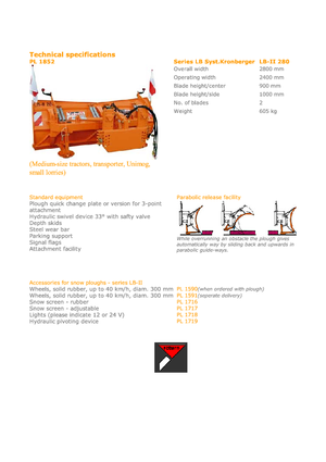 Chasse-neige polysocles Hydrac LB II 280 C