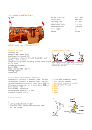 Chasse-neige polysocles Hydrac U III 300 C