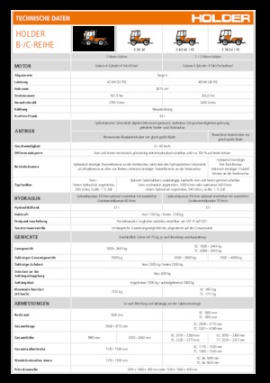 Véhicules communaux multi-usages à diesel diesel Holder C 65 SC