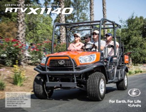 Véhicules communaux multi-usages à diesel diesel Kubota RTV 1140 CPX