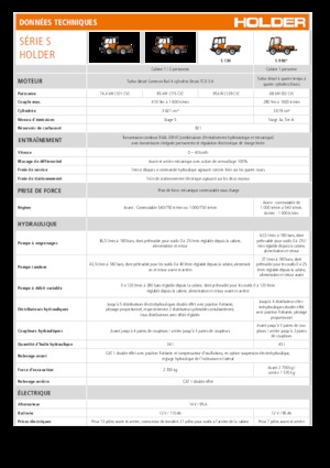 Véhicules communaux multi-usages à diesel diesel Holder S 130