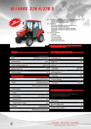 Tracteurs municipaux Belarus 320.4