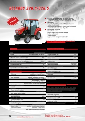 Tracteurs municipaux Belarus 320.4