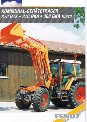 Tracteurs municipaux Fendt 380 GKA Turbo