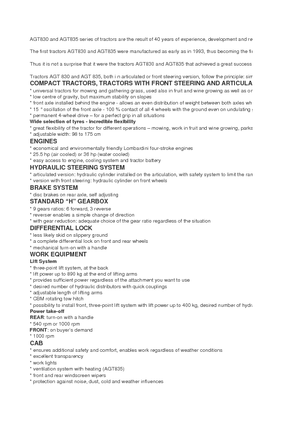 Tracteurs municipaux AGT AGT 835 T