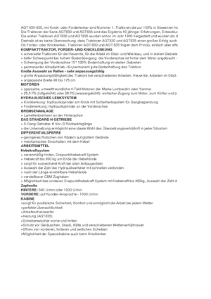 Tracteurs municipaux AGT AGT 835 T