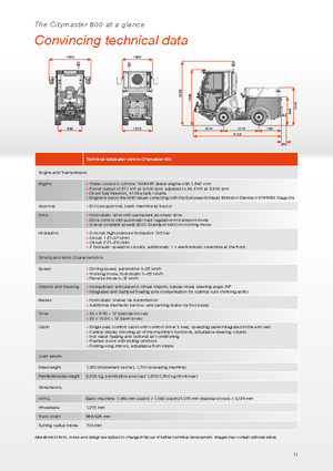 Tracteurs municipaux Hako Citymaster 600