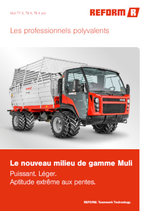 Véhicules communaux multi-usages à diesel diesel Reform Werke Muli T8 X pro