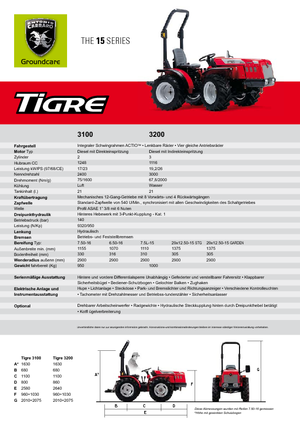 Tracteurs municipaux Carraro Tigre 3200