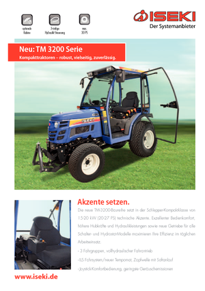 Tracteurs municipaux Iseki TM 3240 AHL