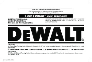 Cloueuses et Agrafeuses DEWALT DWF83PT