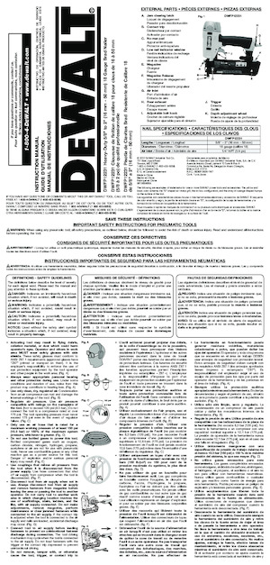 Cloueuses et Agrafeuses DEWALT DWFP12231