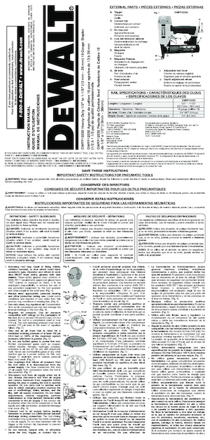 Cloueuses et Agrafeuses DEWALT DWFP12232 