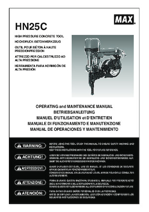 Cloueuses et Agrafeuses MAX USA CORP. HN25C