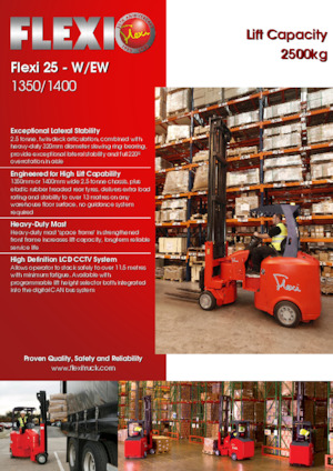 Chariots élévateurs à fourche pour allées étroites VNA Flexi 25W