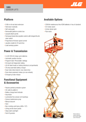 Nacelles ciseaux X su roues JLG 10RS
