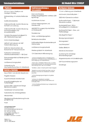 Nacelles télescopiques sur roues JLG 1200SJP