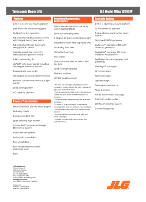 Nacelles télescopiques sur roues JLG 1200SJP