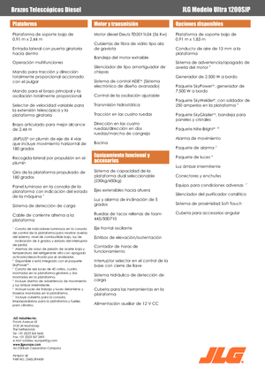 Nacelles télescopiques sur roues JLG 1200SJP