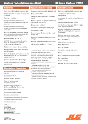 Nacelles télescopiques sur roues JLG 1200SJP