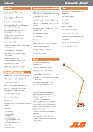 Nacelles à bras articulés sur roues JLG 1250AJP