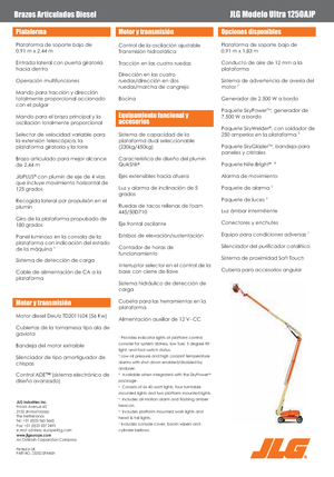 Nacelles à bras articulés sur roues JLG 1250AJP